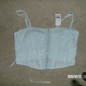 Light Blue Bustier Top